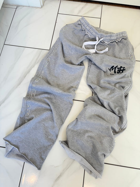 Rhinestone Muff Sweats